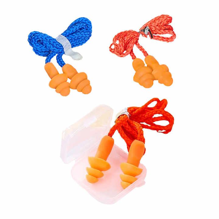 Silicone Earplugs for Noise Reduction (Set of 6 Pairs)